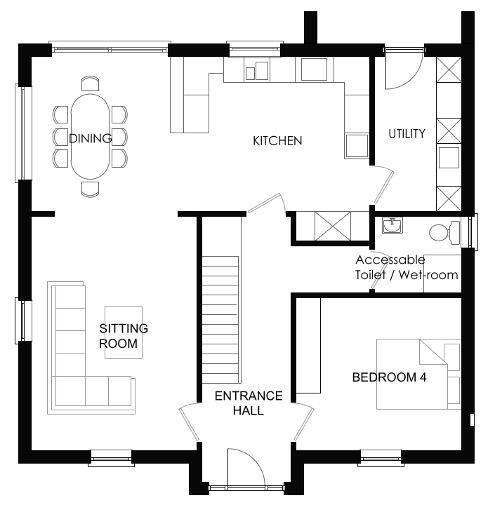 Glenidan - Ground Floor Layout